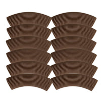 Perle tube incurvé cannelé, Choco Latte