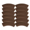 Perle tube incurvé cannelé, Choco Latte