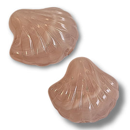 14 - Perle coquillage, Rose des sables marbré