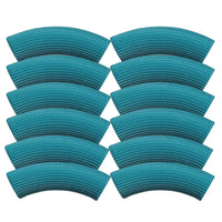 Perle tube incurvé cannelé, Turquoise