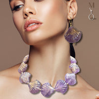18 - Perle coquillage, Caramel marbré
