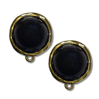 Boucles d'oreilles dorées - Dôme Noir