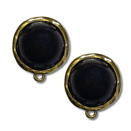 Boucles d'oreilles dorées - Dôme Noir