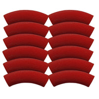 Perle tube incurvé cannelé, Cerise