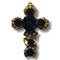 Pendentif Croix - Doré & Noir