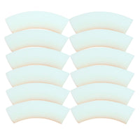 Perle tube incurvé cannelé, Blanc cassé