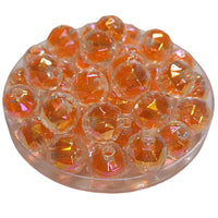 3 - Boules à facettes en acrylique, Orange 16MM