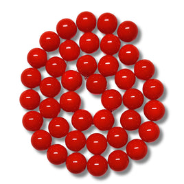 31- Boules en verre 10mm, Cerise