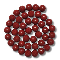 32- Boules en verre 10mm, Rouge Bordeaux