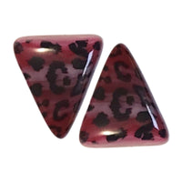 32- Khéops triangle à 2 trous, Léopard Bordeaux marbré