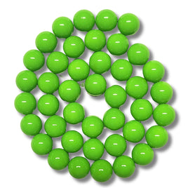 35- Boules en verre 10mm, Vert pomme