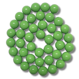 36- Boules en verre 10mm, Vert Chèvrefeuille