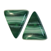 36- Khéops triangle à 2 trous, Vert Sapin marbré