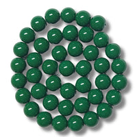 39- Boules en verre 10mm, Vert Emeraude