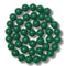 39- Boules en verre 10mm, Vert Emeraude