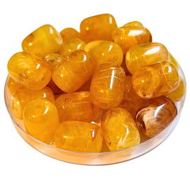 3 - Rolls cylindres en acrylique - Ambre marbré