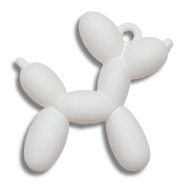 3 - Chien ballon pendentif, Blanc Mat