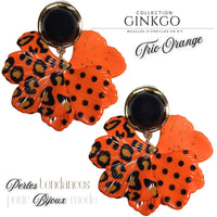 Kit boucles d'oreilles - Collection Gingko - Trio Orange