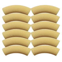 Perle tube incurvé cannelé, Jaune Pastel