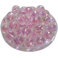5 - Boules à facettes en acrylique, Rose clair 16MM