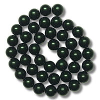 40- Boules en verre 10mm, Vert foncé