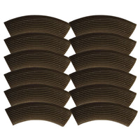 Perle tube incurvé cannelé, Vert Bronze