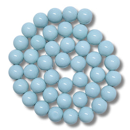 41- Boules en verre 10mm, Bleu ciel
