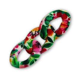 37 - Maillon 29MM, Design motif Fleurs