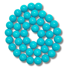 43- Boules en verre 10mm, Turquoise