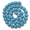 44- Boules en verre 10mm, Bleu Denim