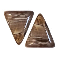 44- Khéops triangle à 2 trous, Topaze foncé marbré