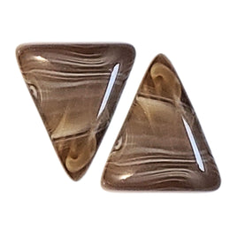 44- Khéops triangle à 2 trous, Topaze foncé marbré