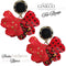Kit boucles d'oreilles - Collection Gingko - Trio Rouge