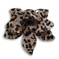 1 - Pendentif grande Fleur 50MM - Glitter & Léopard