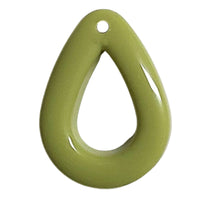 4 -Pendentif Goutte, Vert olive