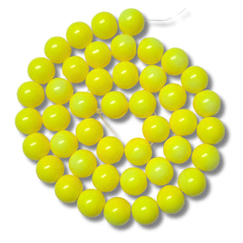 4- Boules en verre 10mm, Néon jaune dégradé