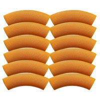 Perle tube incurvé cannelé, Mandarine
