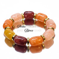 19 - Rolls cylindres en acrylique - Miel foncé marbré