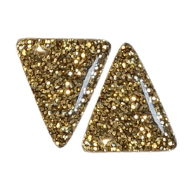 50- Khéops triangle à 2 trous, Glitter Doré