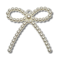 3 - Nœud pendentif, blanc nacré