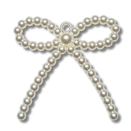 3 - Nœud pendentif, blanc nacré