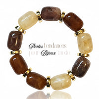 19 - Rolls cylindres en acrylique - Miel foncé marbré