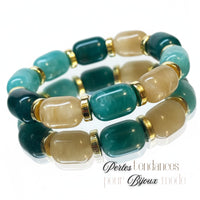 19 - Rolls cylindres en acrylique - Miel foncé marbré