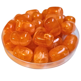 5 - Rolls cylindres en acrylique - Mandarine marbré
