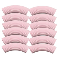 Perle tube incurvé cannelé, Marshmallow