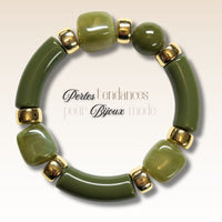40- Ice Cube Glaçon, Olive marbré