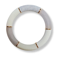 Bracelet Cannelé camaïeu, Blanc