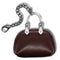 133 - Sac grigri simili cuir marron