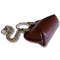 133 - Sac grigri simili cuir marron