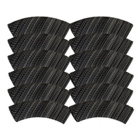 Perle tube incurvé cannelé, Chiné Gris Noir